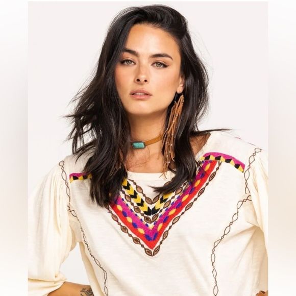 Free People, Hand Me Down Top, White, Size L - Picture 7 of 8